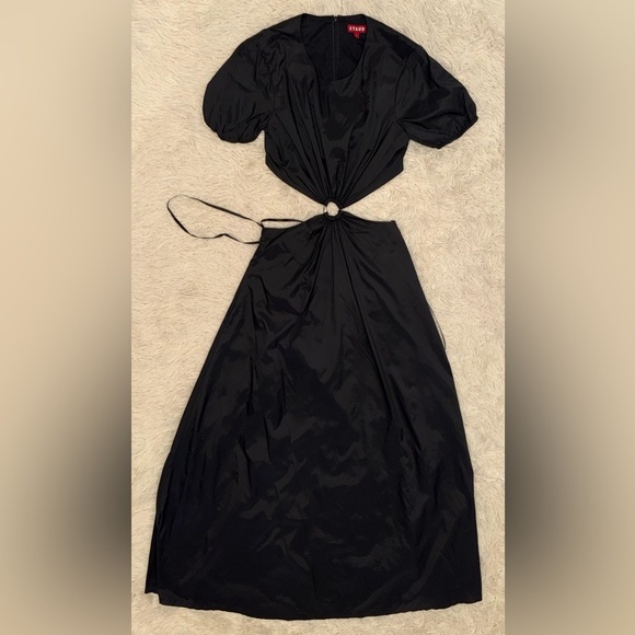 NEW STAUD Calypso cutout midi black Dress Size S - Picture 7 of 11